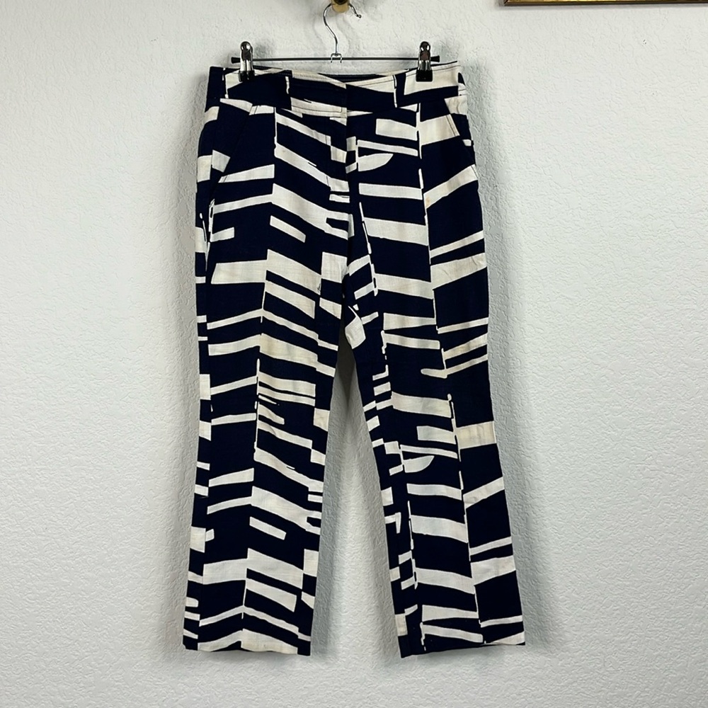 Trina Turk Patterned Geometric Wide Leg Trouser Pants